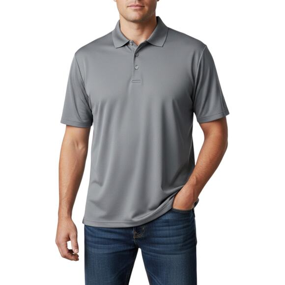 PGA Tour Other - PGA Tour Golf Polo Shirt Mens 3XLT Gray Airflux Short Sleeve Stretch Performance